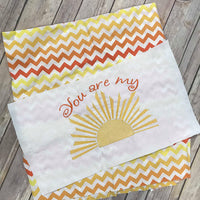 Sketchy You are my Sunshine Sun machine embroidery design 7x11