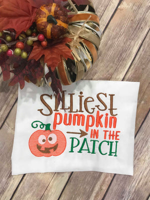 Sketchy Silliest Pumpkin in the Patch machine embroidery design 7x11