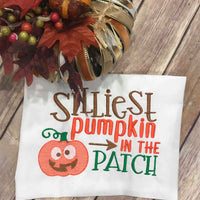 Sketchy Silliest Pumpkin in the Patch machine embroidery design 6x10