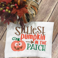 Sketchy Silliest Pumpkin in the Patch machine embroidery design 5x7