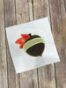 Fall Acorn with Leaves machine applique embroidery design 5x5