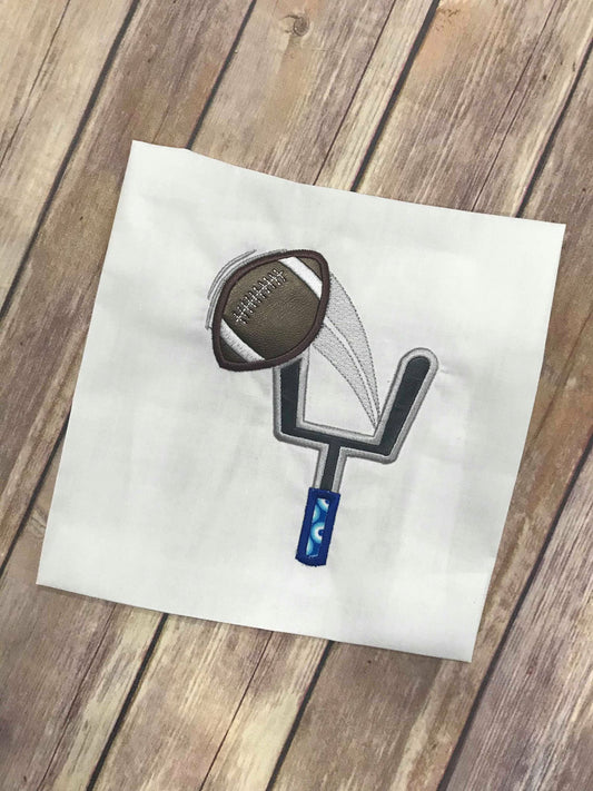 Football Goal post Applique machine embroidery design 6x6