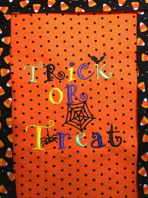 Trick or Treat Halloween Machine Applique Embroidery Design