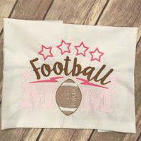 Sketchy Football Mom machine embroidery design 8x12