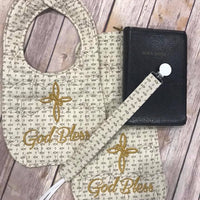 ITH In The hoop Baby Burp Cloth with Cross Quilting Stipple Pattern 5 sizes