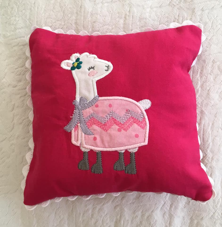 Llama Applique Machine Embroidery Design
