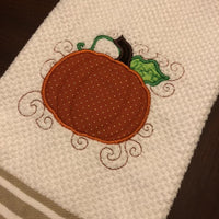 Swirly Fall Pumpkin machine Embroidery Design 6x10