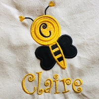 Monogram Frame Butterfly Bee Insect Machine Applique Embroidery Design