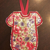 ITH Baby Bodysuit Ornament Machine Embroidery Design  4x4