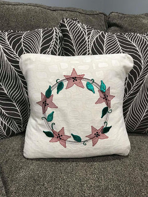 Monogram Poinsettia Frame Sketchy