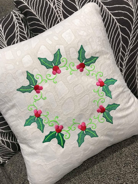 Holly Wreath Christmas Frame