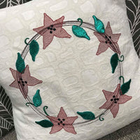 Monogram Poinsettia Frame Sketchy