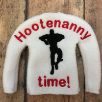 Inspired Fortnite Dance Hootenanny Elf Sweater In the hoop ith embroidery design