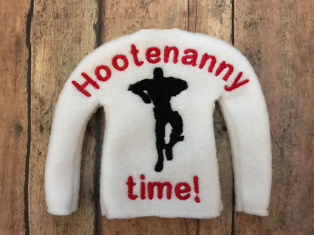Inspired Fortnite Dance Hootenanny Elf Sweater In the hoop ith embroidery design