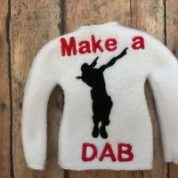 Inspired Fortnite Dance Dab Elf Sweater In the hoop ith embroidery design