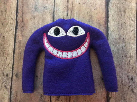 Inspired Cheshire Cat Elf Sweater In the hoop ith embroidery design