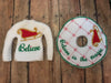 ITH Believe Elf Sweater Santa's Sleigh Shirt embroidery design