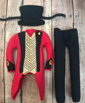 Inspired Greatest Showman Ring Master Leader jacket & Hat Elf Shirt In the hoop ith embroidery design 6x10