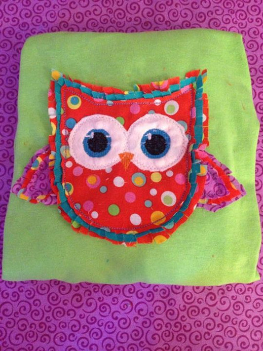 Raggy Owl Applique