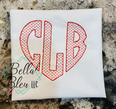 BX Heart Monogram Font
