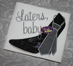 Sexy Stiletto Heel with Tie Machine Embroidery Design