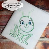 Quick Stitch Grasshopper Insect Bug Machine Embroidery Design COLORWORK