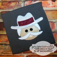 Colonel Southern Reb Applique Machine Embroidery Design 4x4