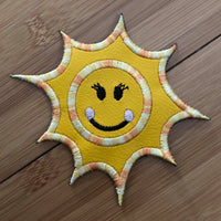 Happy Sun Machine Applique Embroidery design