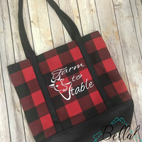 Farm to Table with Cow Machine Embroidery Design