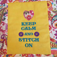 Keep Calm and Stitch On Machine Embroidery Design