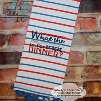 What the fork is for dinner funny embroidery design saying