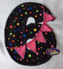 Birthday Age Raggy Banner Bunting Number Set Embroidery Applique design machine embroidery