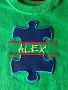 Split Puzzle Piece Applique