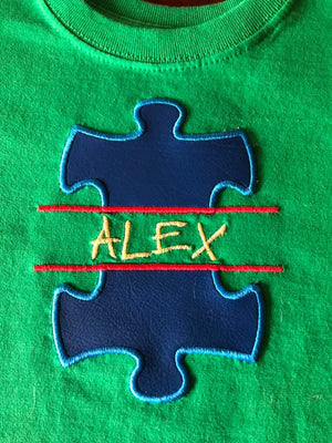 Split Puzzle Piece Applique