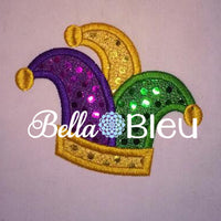 Mardi Gras Jester Hat Applique Embroidery Designs Design Monogram