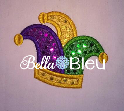 Mardi Gras Jester Hat Applique Embroidery Designs Design Monogram