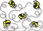 Buzzing Bees Flying Machine Embroidery