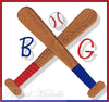 Baseball Bats Frame for Monogram