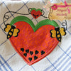 Buggy Watermelon heart Applique Machine Embroidery