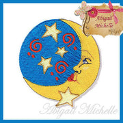 Celestial Moon, 4x4 - Machine Embroidery