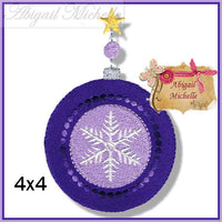 Christmas Joy Ornament 2 - 4 Sizes - Machine Embroidery