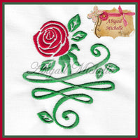 Elegant Rose for Machine Embroidery