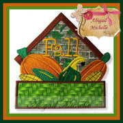 Fall Basket Applique, 3 Sizes - Machine Embroidery