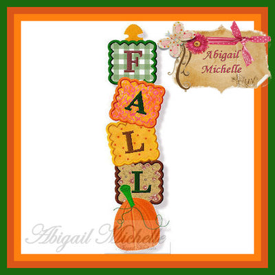 Fall Sign Applique, 2 Sizes - Machine Embroidery