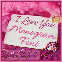 I love you Monogram Font 5 sizes