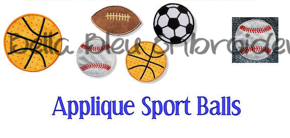 Applique Sports Balls Bundle