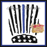 Brushed Thin Blue Line American Flag - 3 Sizes
