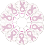 Awareness Ribbon Christmas Tree Skirt In The Hoop 8x12