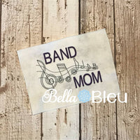 Marching Band Mom with Music Notes Machine Embroidery design