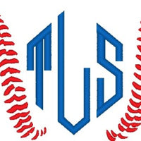 Baseball Stitches Monogram Frame